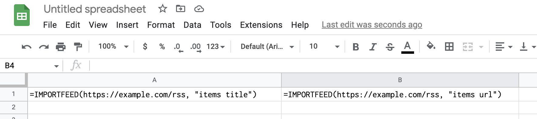 Importación de feeds rss en excel a través de hojas de google