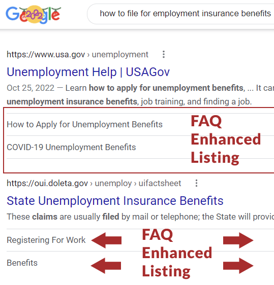 Preguntas frecuentes Resultados enriquecidos en los resultados de búsqueda de Google