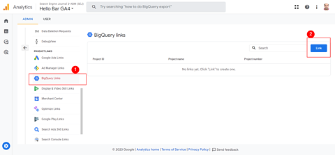 Enlaces de BigQuery