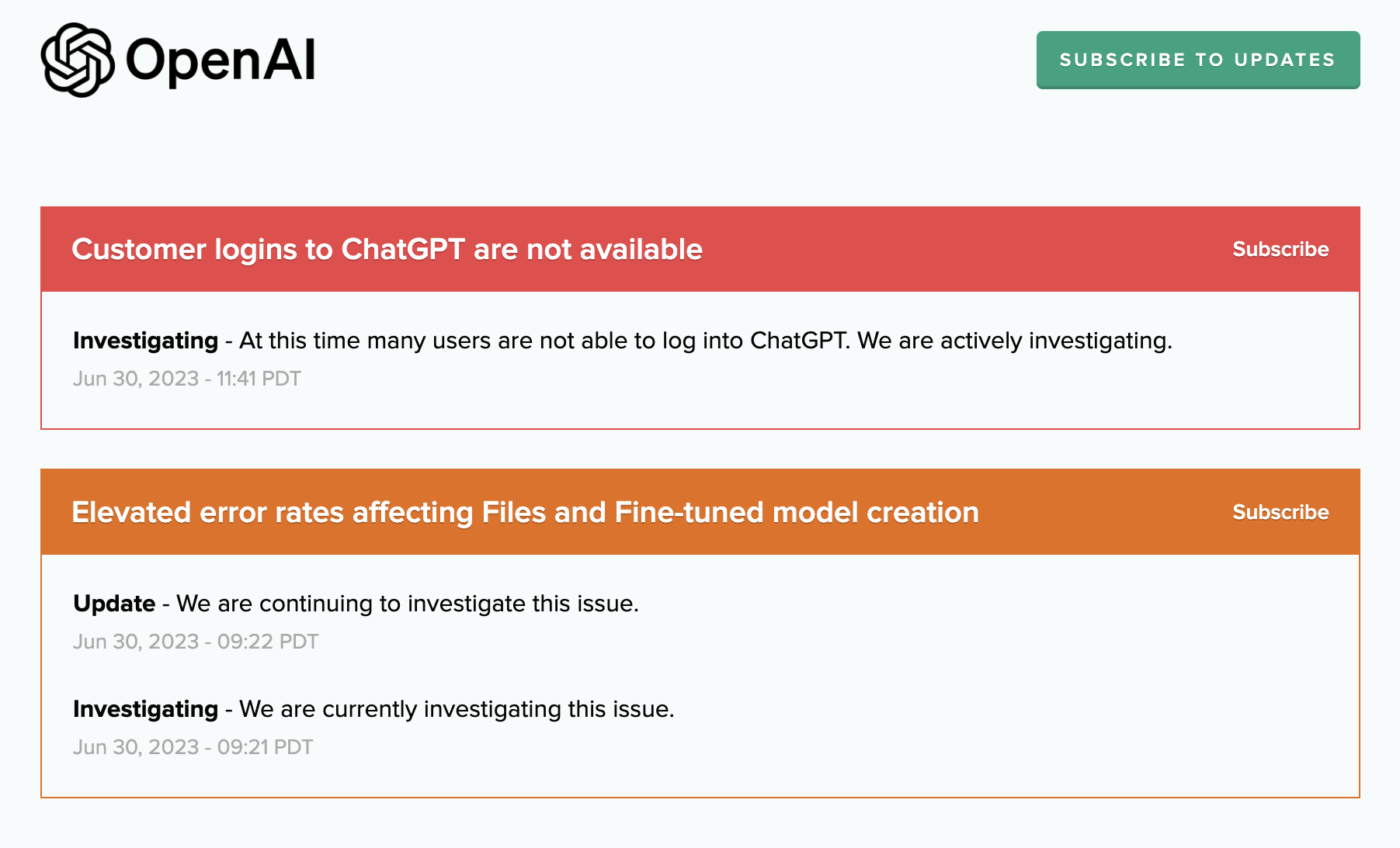 OpenAI experimenta la interrupción de ChatGPT: el inicio de sesión no está disponible para todos los usuarios