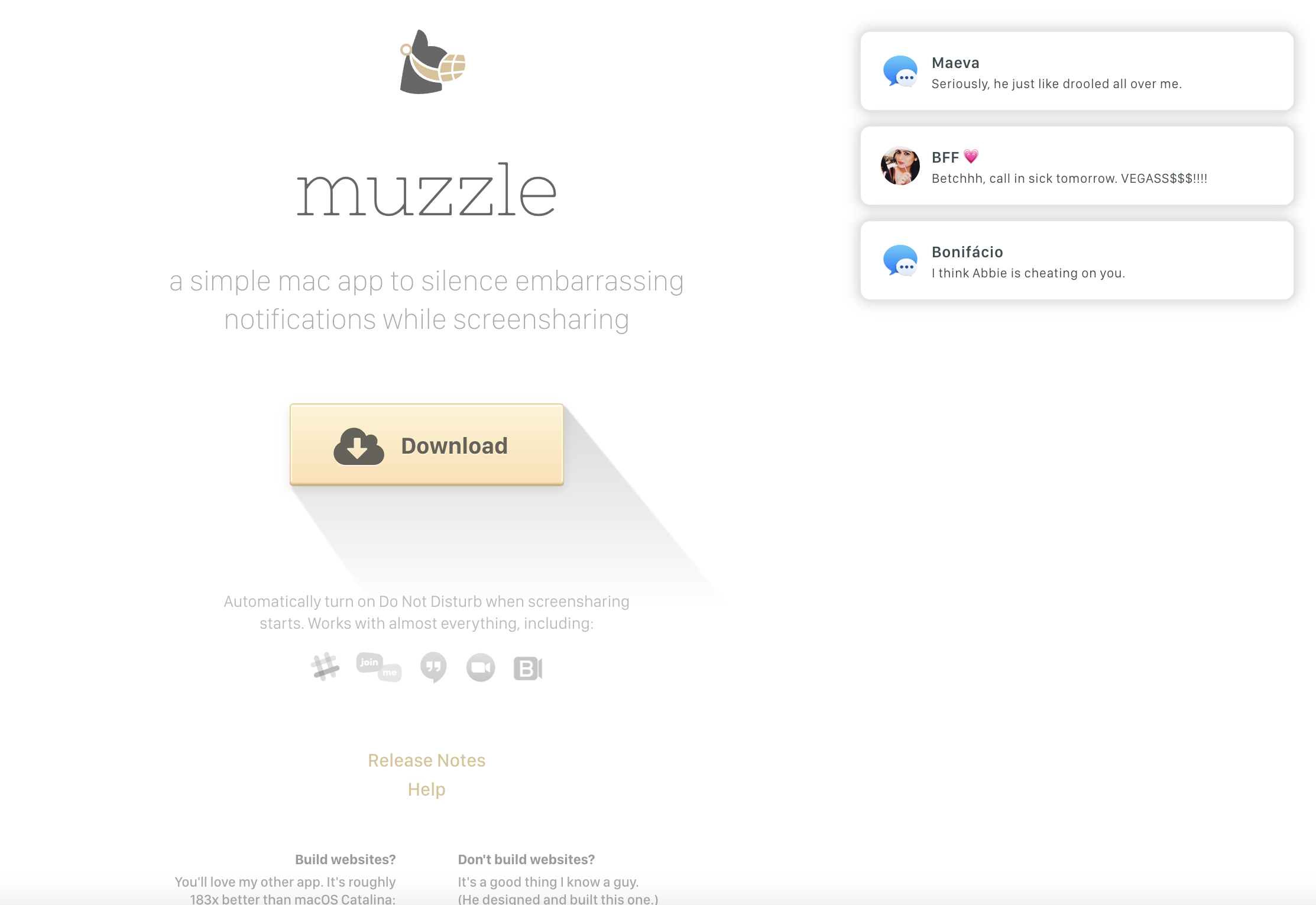 Muzzle landing page