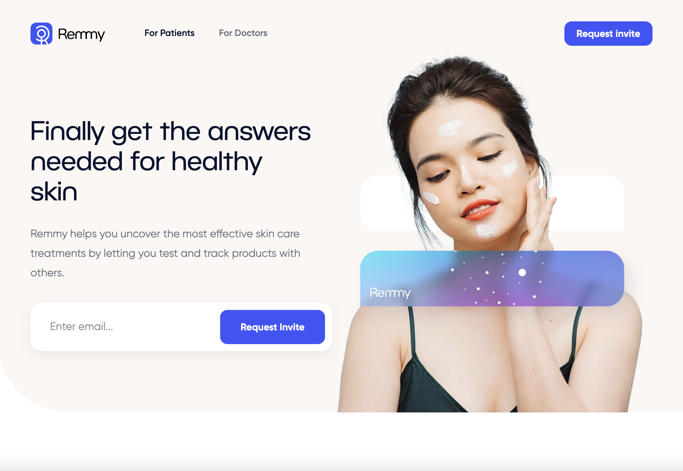 Remmy landing page