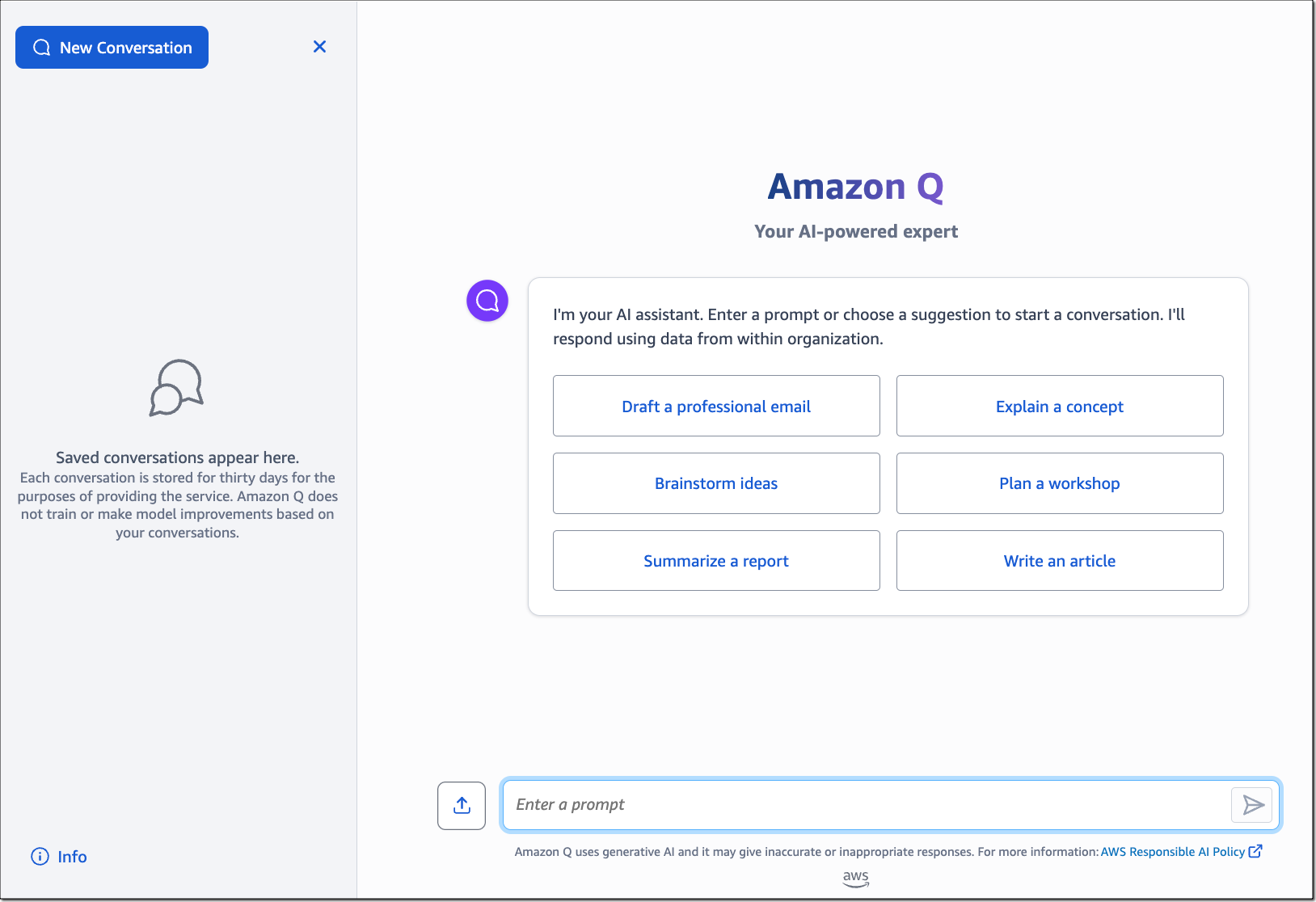 chatbot generativo ai de amazon q