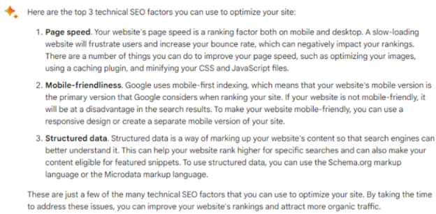 Technical SEO Bard