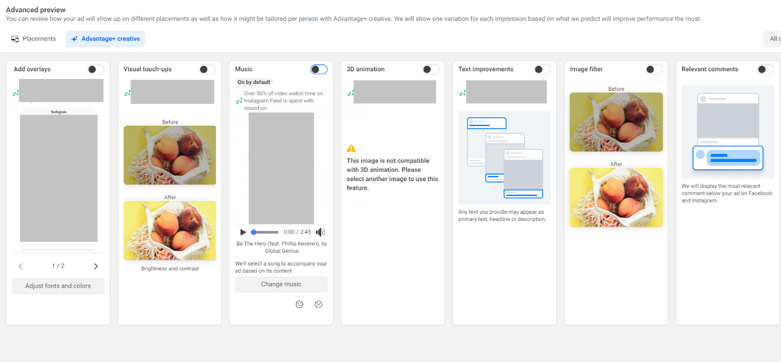 Optimizaciones de Meta Advantage+