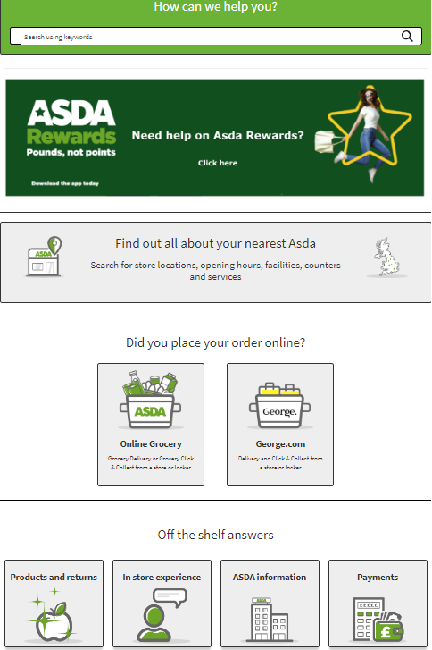 Asda Customer Help Center FAQs