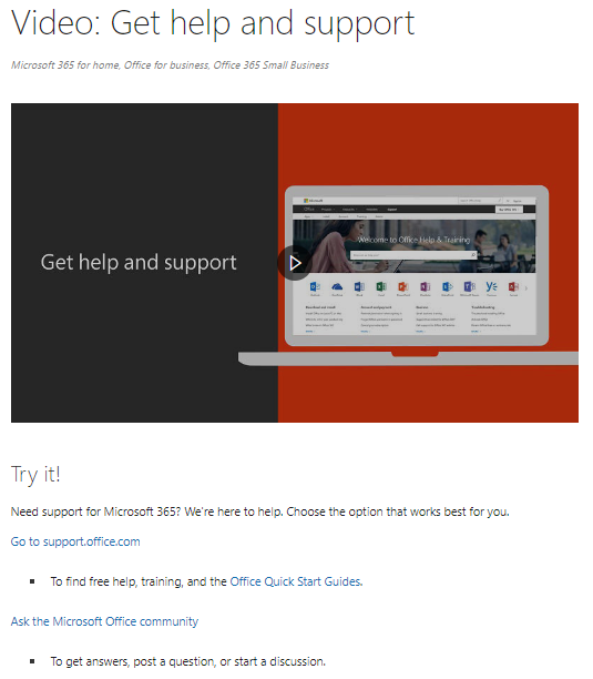 Microsoft video FAQs