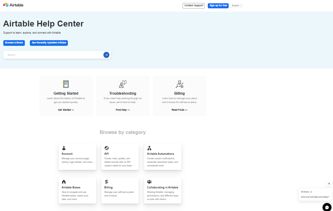 Airtable Help Center FAQs