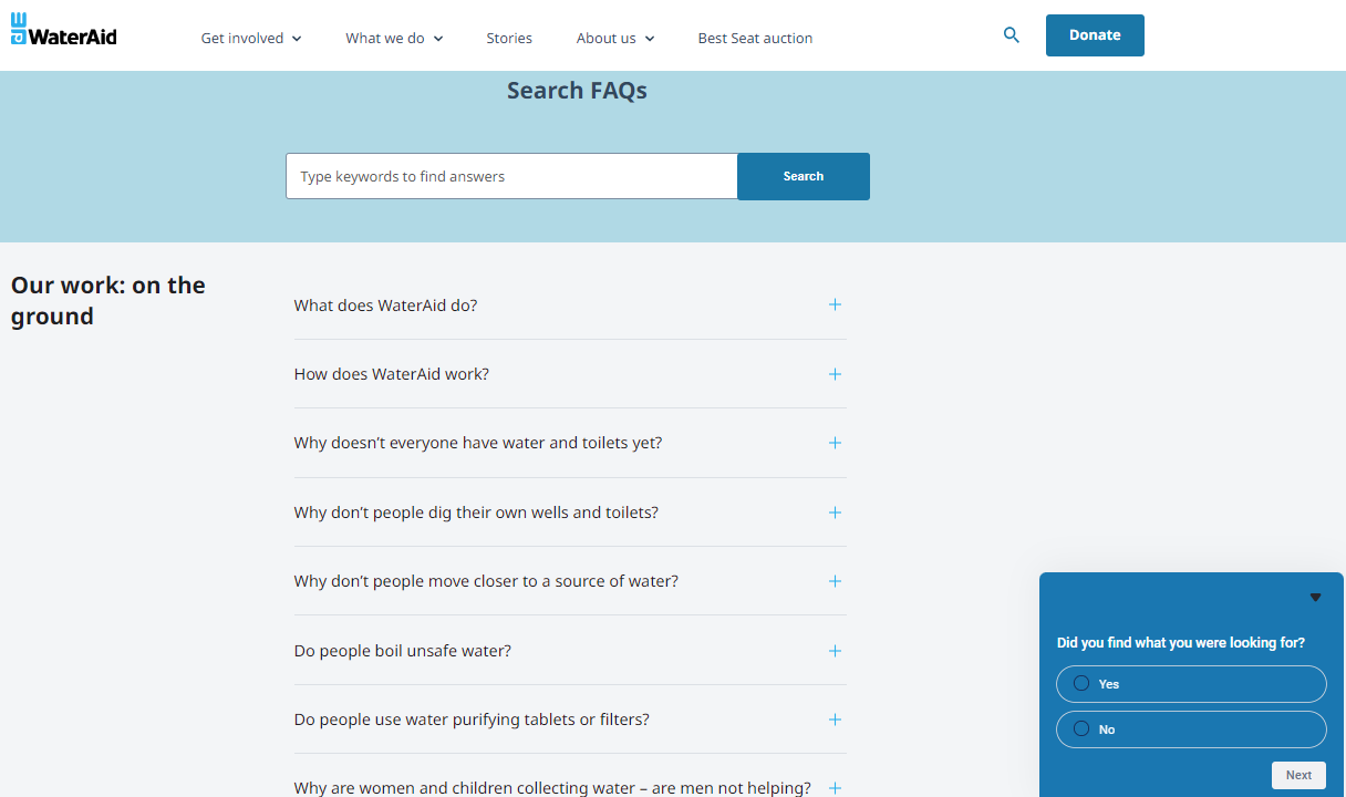 Wateraid FAQs