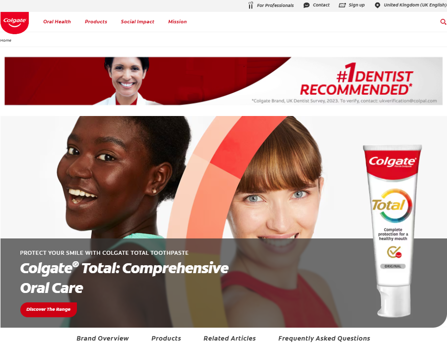 Colgate home page